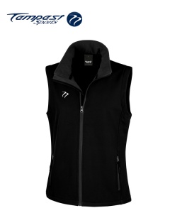 Tempest Black Grey Soft Shell Womens Gilet